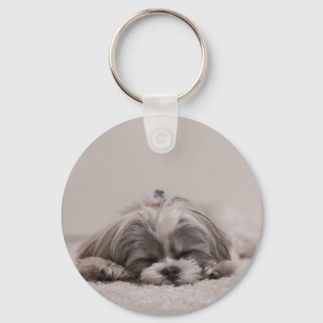 Shih Tzu Keychain for Dog Lovers (Front)