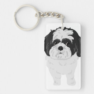 Shih-Tzu Keychain Front and Butt