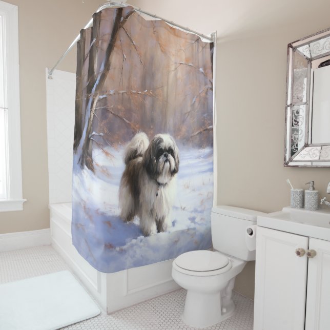 Shih Tzu Let It Snow Christmas  (In Situ)