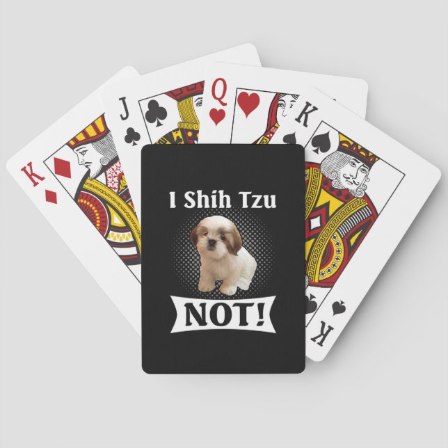 Shih Tzu Love Cute Funny Shih Tzu Playing Cards (Back)