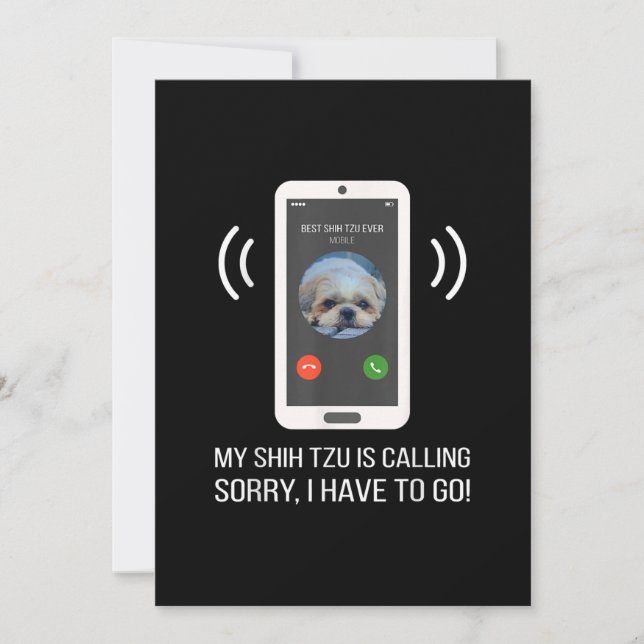 Shih Tzu Lover | Funny Shih Tzu Dog Thank You Card (Front)