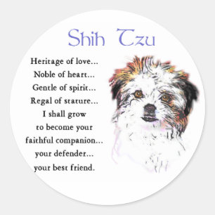 Shih Tzu Lovers Gifts Classic Round Sticker