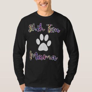Shih Tzu Mama Coloured Leopard Style Shih Tzu Mom T-Shirt