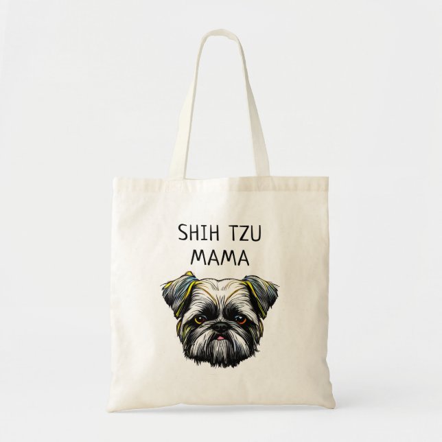 Shih Tzu Mama Tote Bag (Front)