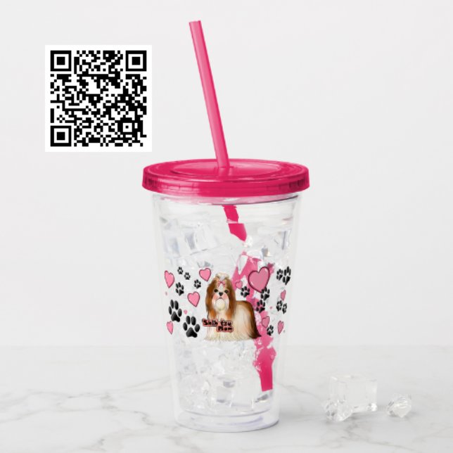 Shih Tzu Mom Acrylic Tumbler (Creator Uploaded)