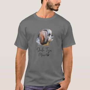 Shih Tzu Mom Cute Puppy Dog Owner Shih Tzu Dog T-Shirt
