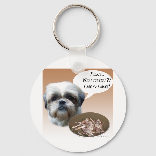 Shih Tzu (natural) Turkey Keychain (Front)
