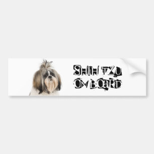 Shih Tzu on Board Bumper Sticker