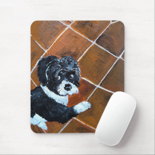 Shih Tzu on Terrace Painting by Alfred Fox Mouse Pad