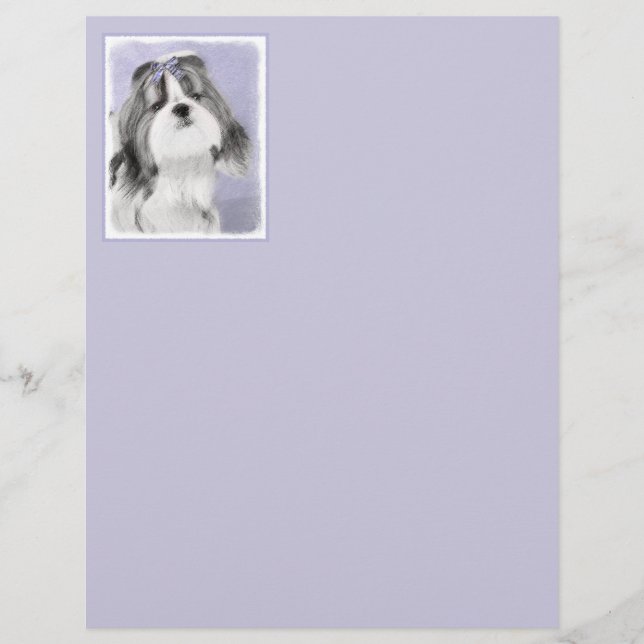 Shih Tzu Painting - Cute Original Dog Art (Front)