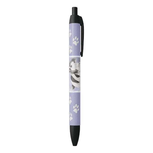 Shih Tzu Painting - Cute Original Dog Art Black Ink Pen (Bottom (Vertical))