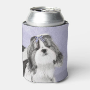 Shih Tzu Painting - Cute Original Dog Art Can Cooler