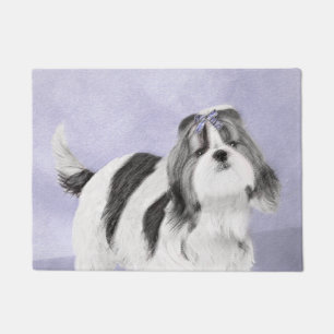 Shih Tzu Painting - Cute Original Dog Art Doormat