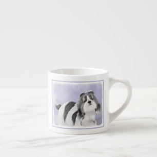 Shih Tzu Painting - Cute Original Dog Art Espresso Cup