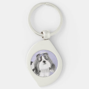 Shih Tzu Painting - Cute Original Dog Art Keychain
