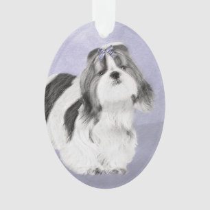 Shih Tzu Painting - Cute Original Dog Art Ornament