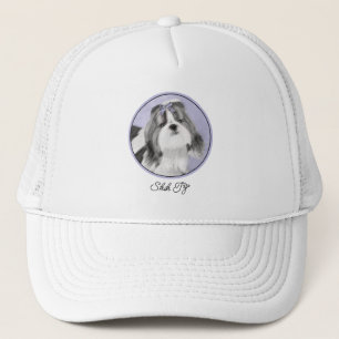 Shih Tzu Painting - Cute Original Dog Art Trucker Hat