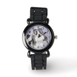 Shih Tzu Painting - Cute Original Dog Art Watch
