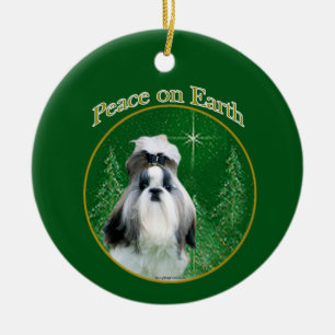 Shih Tzu Peace Ceramic Ornament