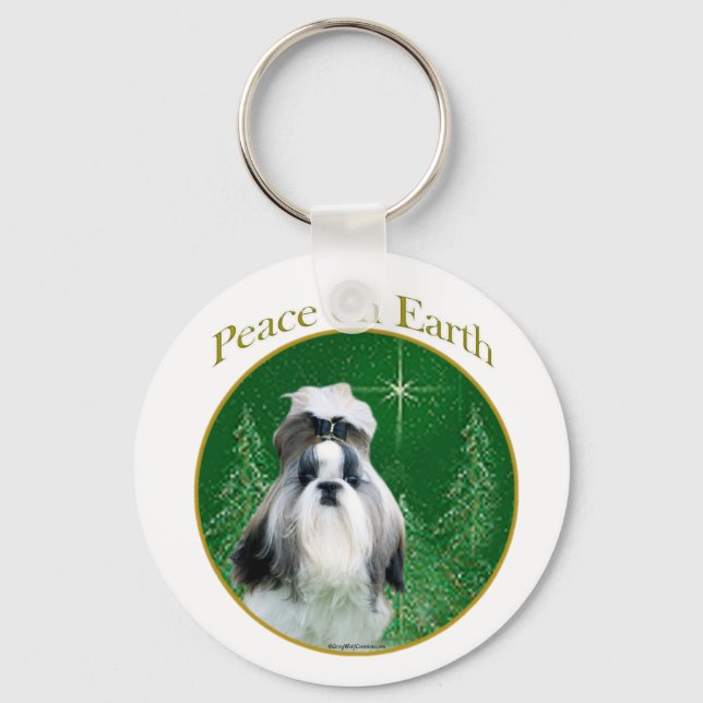 Shih Tzu Peace Keychain (Front)