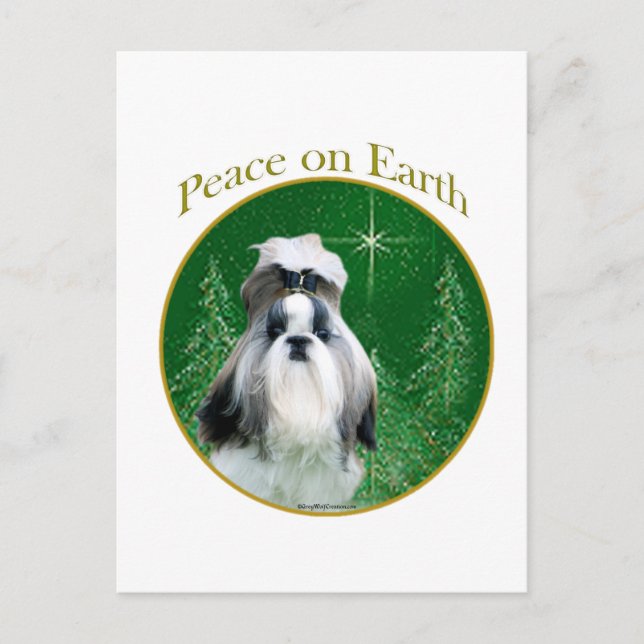 Shih Tzu Peace on Earth Postcard (Front)