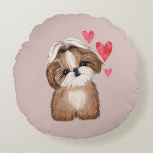 Shih Tzu Personalized with Name Year Round Pillow