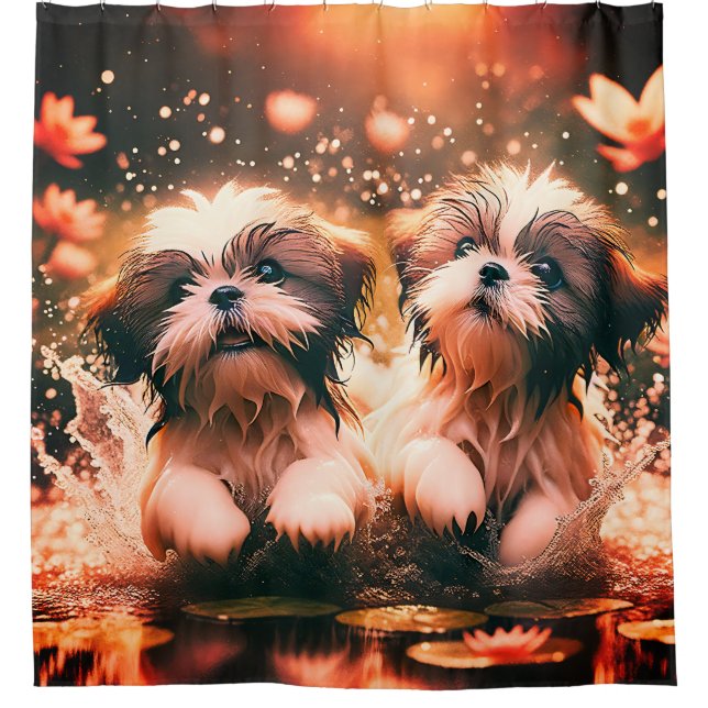 "Shih Tzu Pond Play" (Front)