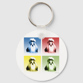Shih Tzu Pop Art Keychain