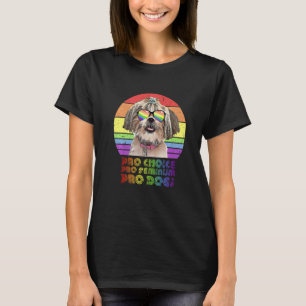 Shih Tzu Pro Choice Pro Feminism Pro Dogs Lgbtq Fe T-Shirt