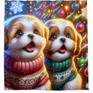 “Shih Tzu Puppies’ Santa Sighting"