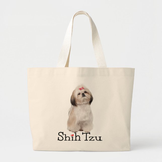 Shih Tzu Puppy Dog Love  Reusable Tote (Front)