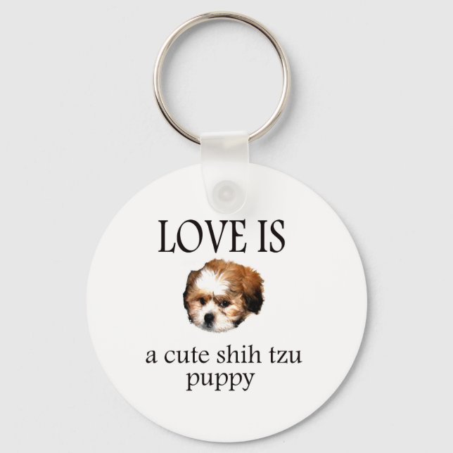 Shih Tzu Puppy Keychain (Front)