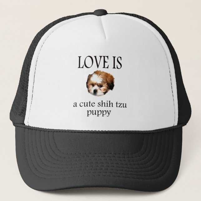 Shih Tzu Puppy Trucker Hat (Front)