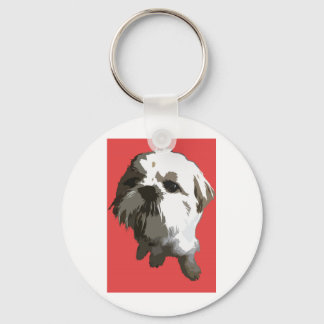 Shih Tzu (red) Keychain