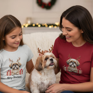 Shih Tzu Reindeer  T-Shirt