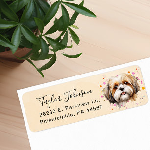 Shih Tzu Return Address Label