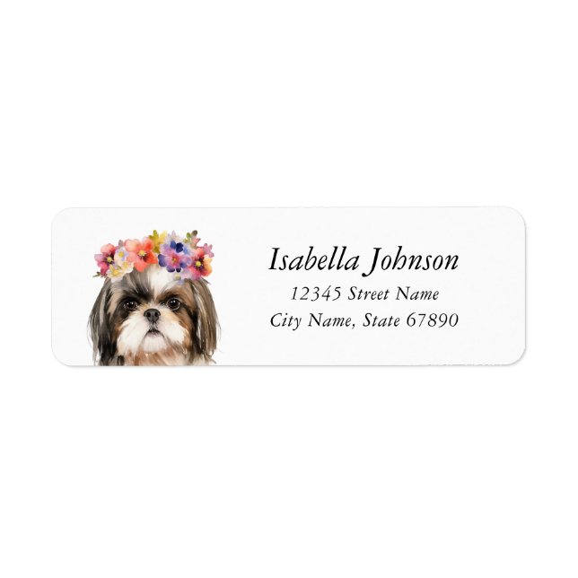 Shih Tzu Return Address Labels (Front)