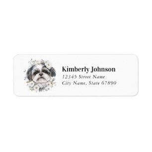 Shih Tzu Return Address Labels