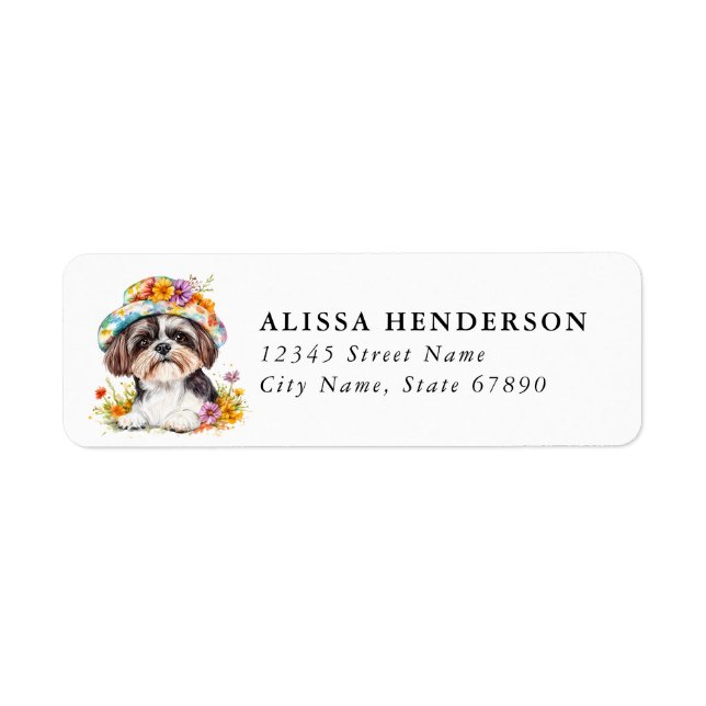 Shih Tzu Return Address Labels (Front)
