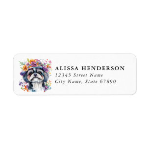 Shih Tzu Return Address Labels