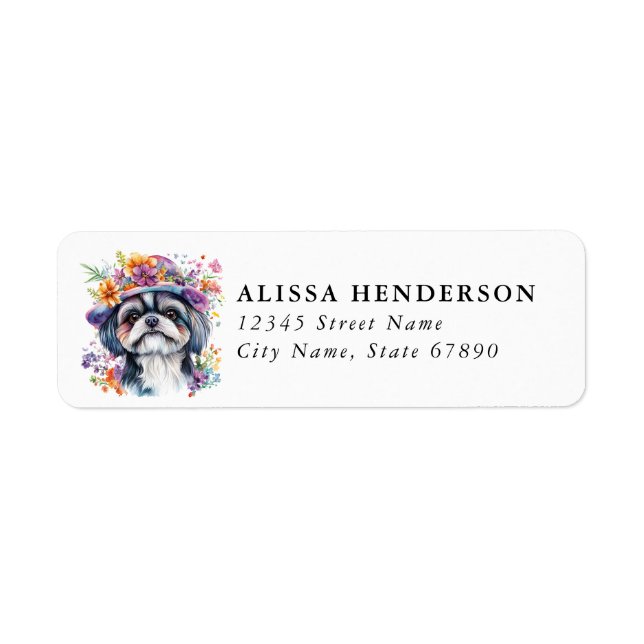 Shih Tzu Return Address Labels (Front)