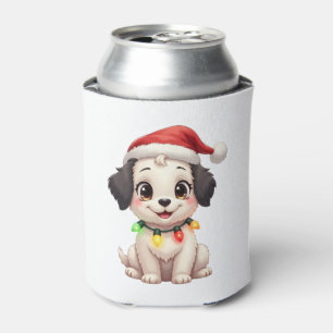 Shih Tzu Santa Christmas Tree Lights Xmas Dog Love Can Cooler