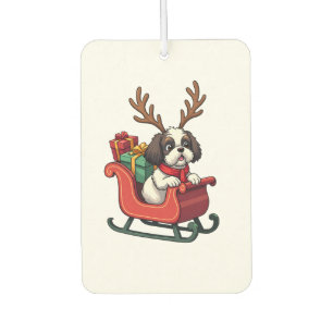 Shih Tzu Santa�s Sleigh Ride Air Freshener