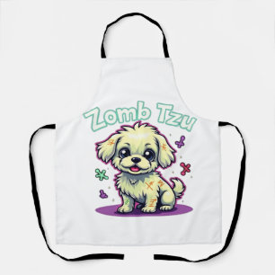 Shih Tzu Shihtzu Zombie Dog Halloween Oversized T- Apron