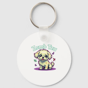 Shih Tzu Shihtzu Zombie Dog Halloween Oversized T- Keychain