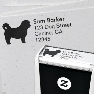 Shih Tzu Silhouette Return Address Self-inking Stamp