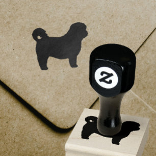 Shih Tzu Silhouette Rubber Stamp
