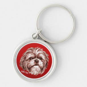 Shih Tzu Sketch Keychain