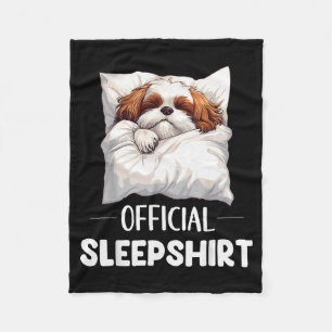 Shih Tzu Sleepshirt Cute Dog Lover Pajama Sleepwea Fleece Blanket