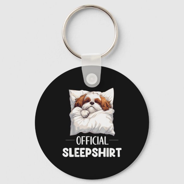 Shih Tzu Sleepshirt Cute Dog Lover Pajama Sleepwea Keychain (Front)